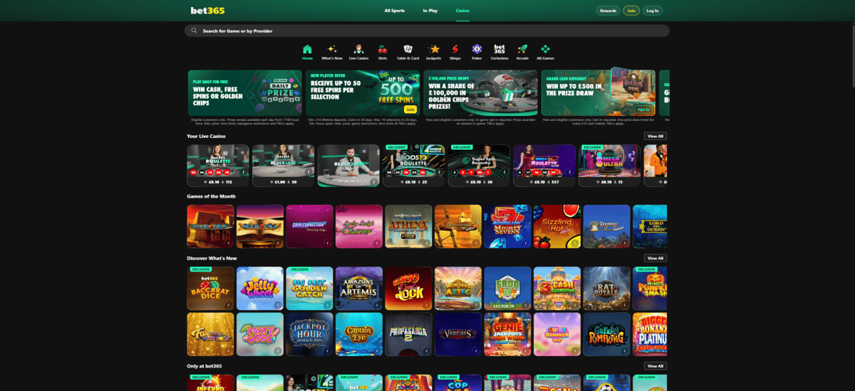365 bet casino uk