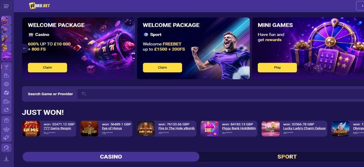 vibro bet casino