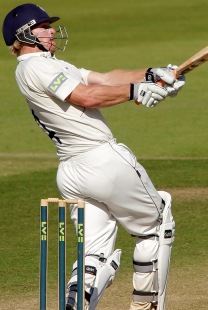 Captain Jimmy Adams in action against Essex last week