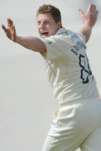 David Balcombe took two wickets in three balls
